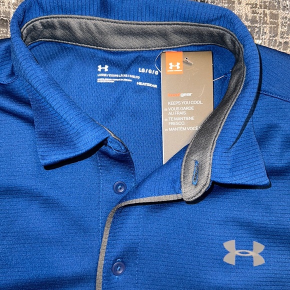 Under Armour Other - NWT Blue Under Armour Golf Polo Shirt (L)